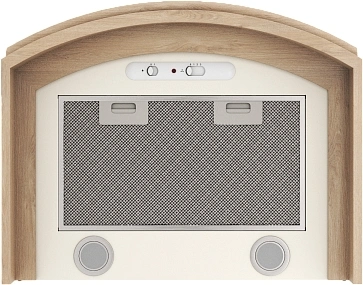 Вытяжка каминная Elikor Ротонда 60П-1000-П3Д бежевый/дуб неокрашенный управление: ползунковое (1 мотор) — миниатюра 5