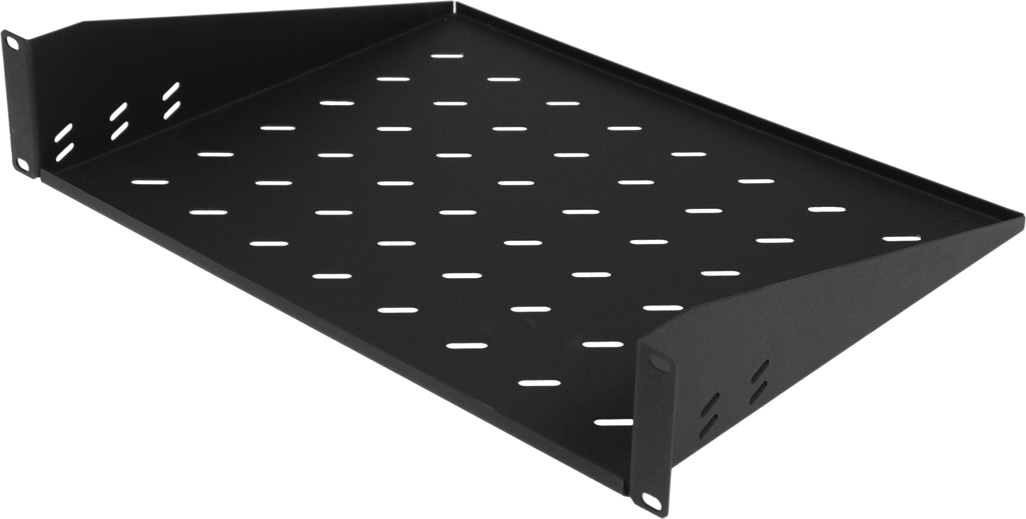 Полка стационарная ITK RS05-350P-R 2U нагр.:20кг. 19" 350мм черный (упак.:1шт) — миниатюра 8