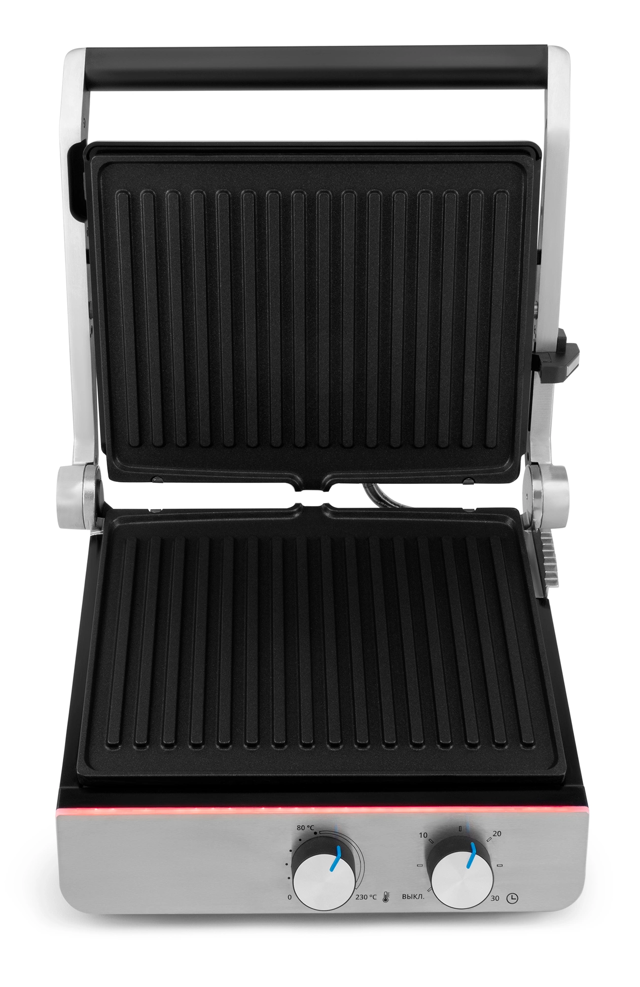Электрогриль Domfy Metal DSM-EG502 2200Вт черный/серебристый — миниатюра 3