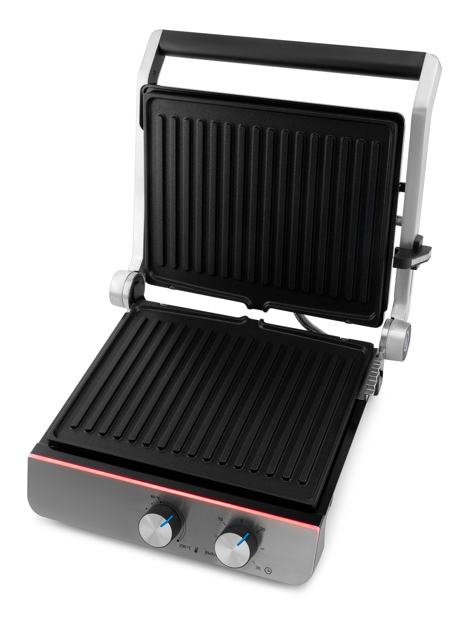 Электрогриль Domfy Metal DSM-EG502 2200Вт черный/серебристый — миниатюра 4