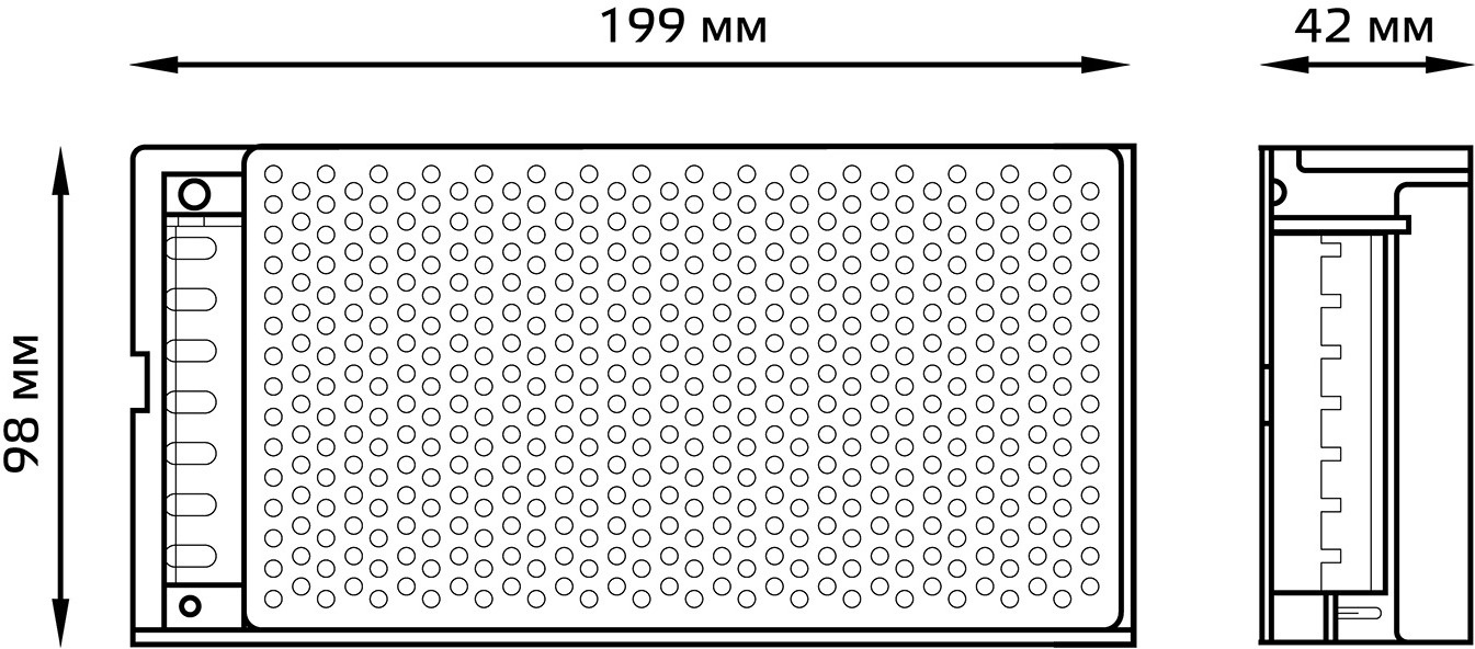 Блок питания Gauss 202003100 встраив. для лен.светод. черный — миниатюра 2