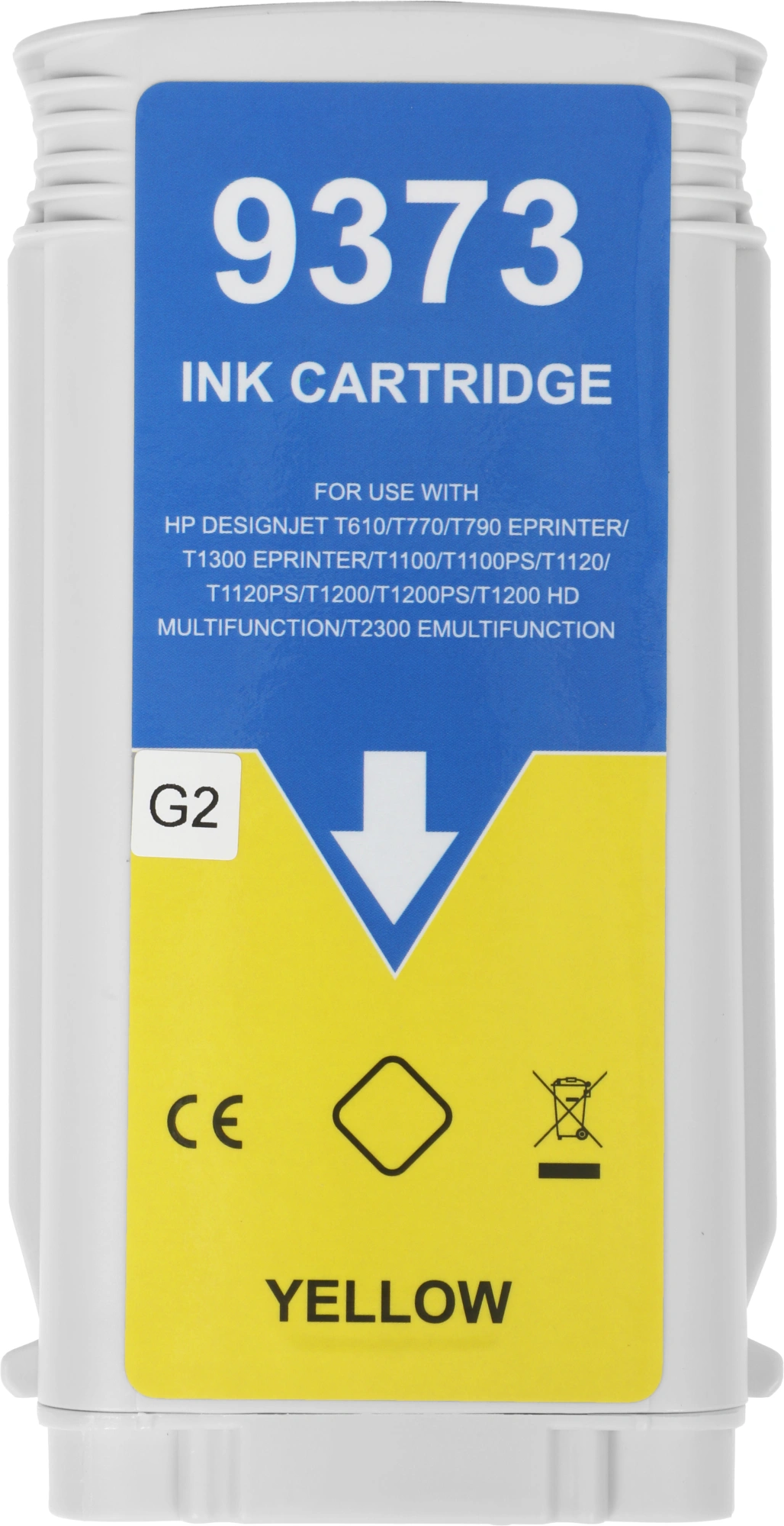 Картридж струйный G&G GG-C9373A №72 желтый (130мл) для HP Designjet T610/T770/T790eprinter/T1300eprinter/T1100 — миниатюра 6