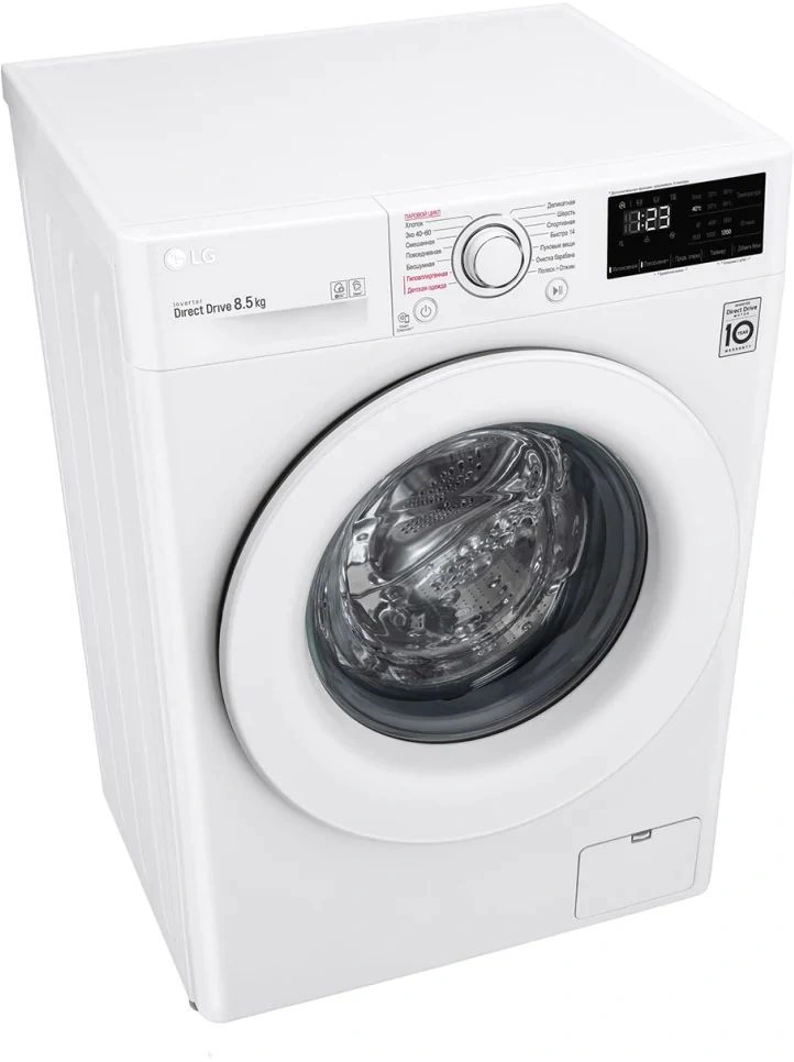 Стиральная машина LG F2V3GS3W класс: A загр.фронтальная макс.:8.5кг белый инвертор — миниатюра 4