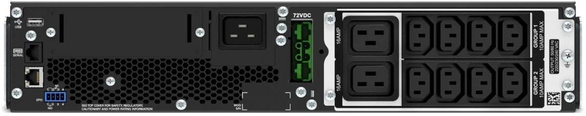 Источник бесперебойного питания APC Smart-UPS SRT2200RMXLI 1980Вт 2200ВА черный — миниатюра 2