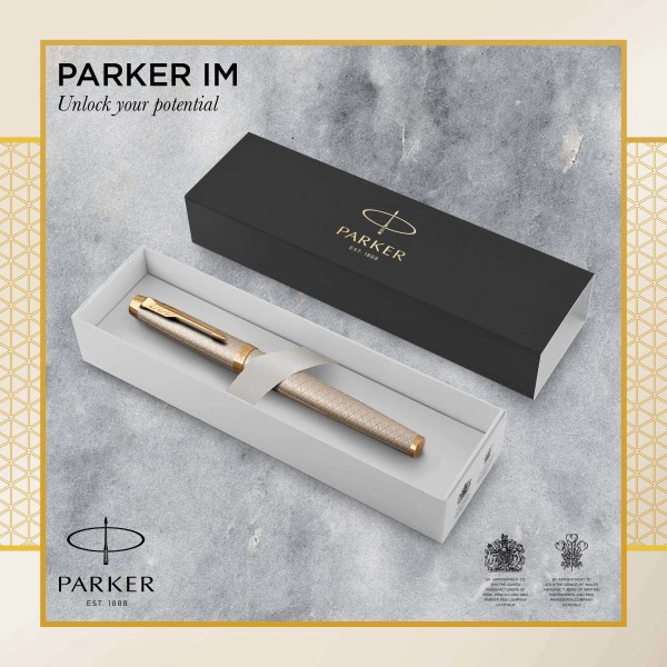 Ручка перьев. Parker IM Premium F323 (1931684) Grey GT F сталь нержавеющая подар.кор. — миниатюра 5