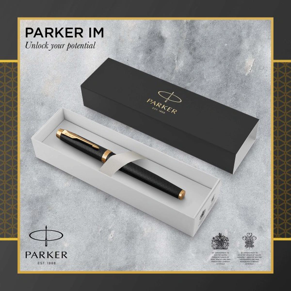 Ручка перьев. Parker IM Premium F323 (1931646) Black GT F сталь нержавеющая подар.кор. — миниатюра 5
