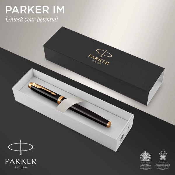 Ручка перьев. Parker IM Core F321 (1931645) Black GT F сталь нержавеющая подар.кор. — миниатюра 6