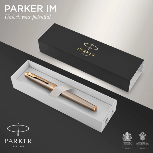 Ручка перьев. Parker IM Core F321 (1931649) Brushed Metal GT F сталь нержавеющая подар.кор. — миниатюра 5