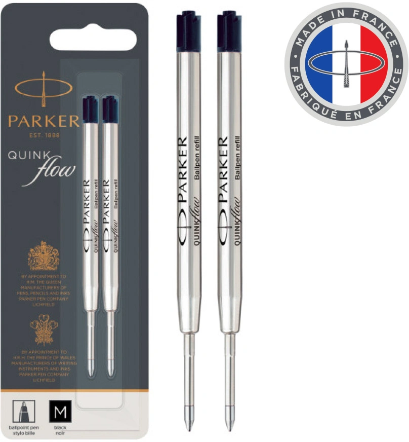 Стержень шариковый Parker QuinkFlow Z08 (1950372) M 1мм черные чернила блистер (2шт) — миниатюра 8