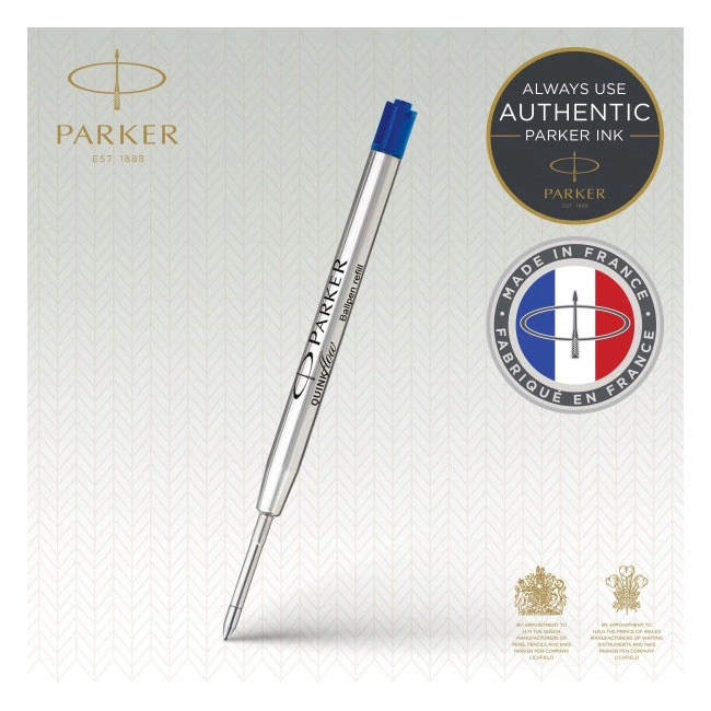 Стержень шариковый Parker QuinkFlow Z08 (1950373) M 1мм синие чернила блистер (2шт)