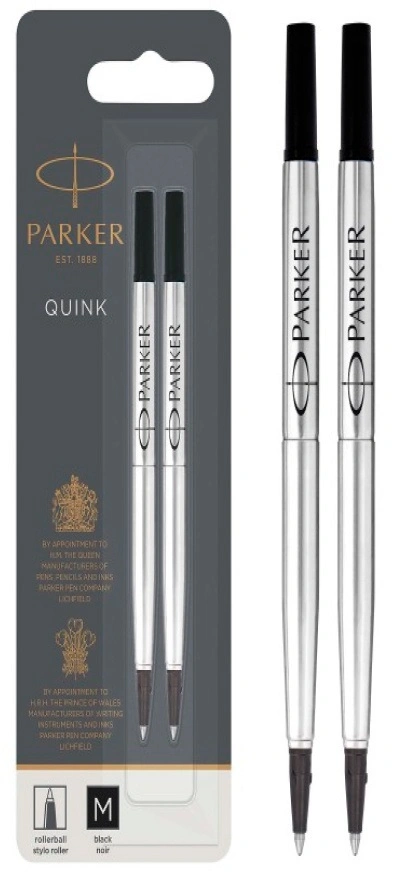Стержень роллер Parker Quink Z01 (1950325) M 0.7мм черные чернила блистер (2шт) — миниатюра 7
