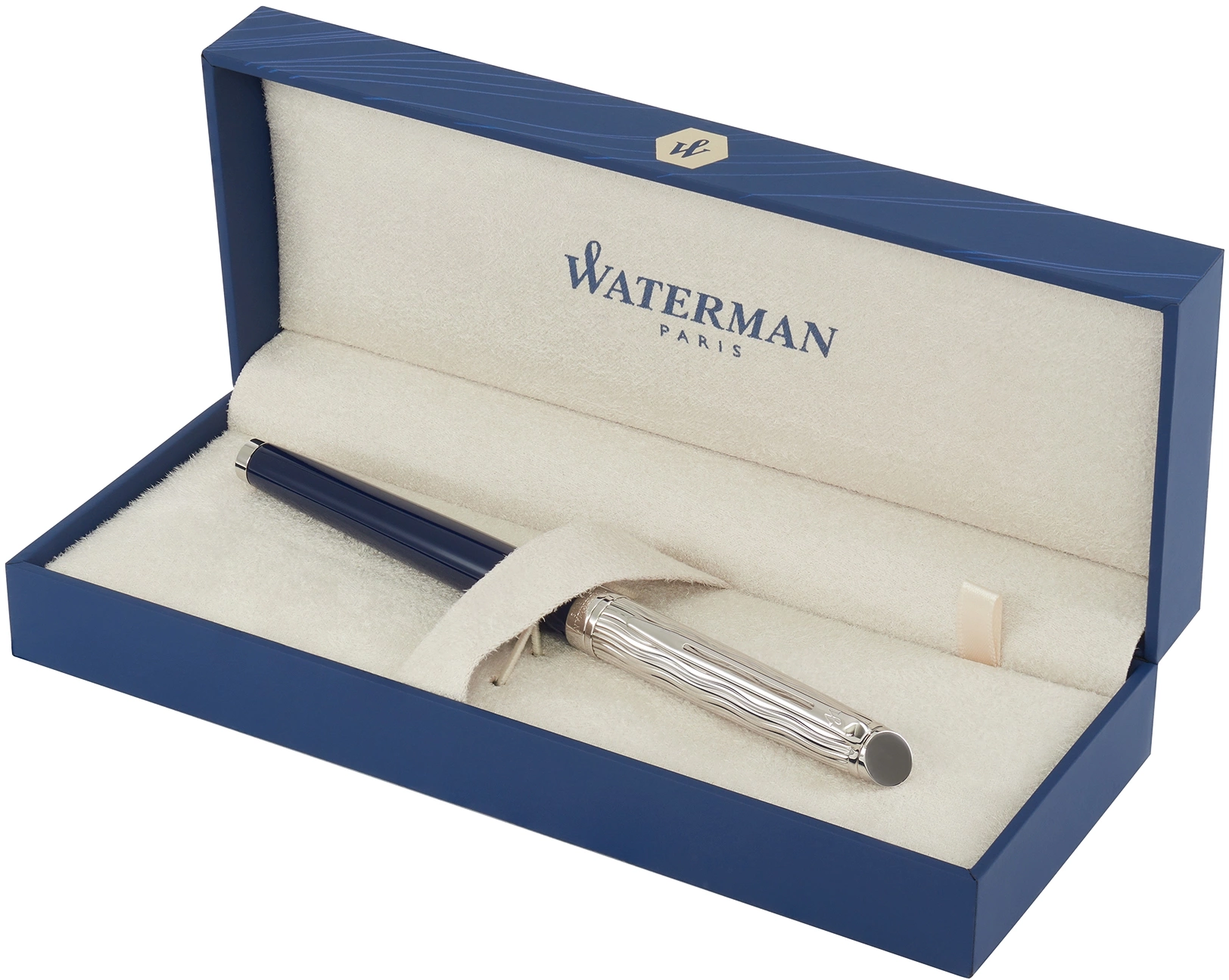 Ручка роллер Waterman Hemisphere L`Essence du Bleu (2166469) LaqBlue CT F черн. черн. подар.кор. — миниатюра 3