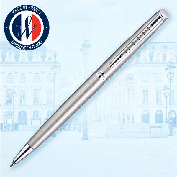 Ручка шариков. Waterman Hemisphere (S0920470) Steel CT M син. черн. подар.кор. — миниатюра 2