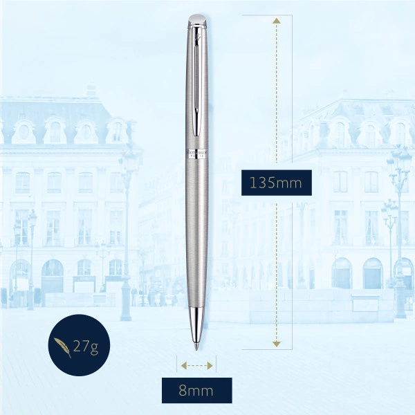 Ручка шариков. Waterman Hemisphere (S0920470) Steel CT M син. черн. подар.кор. — миниатюра 3