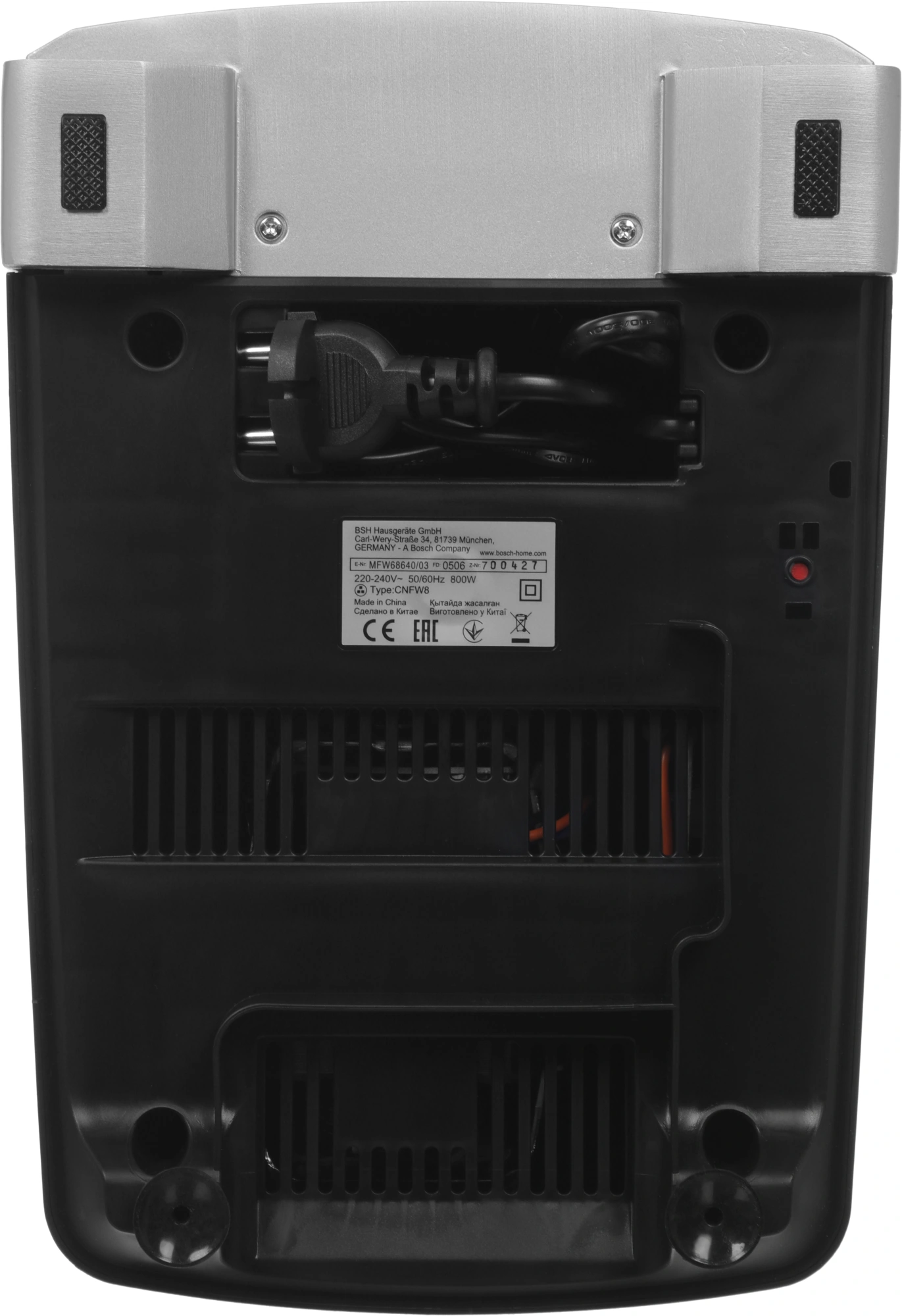 Мясорубка Bosch MFW68640 2200Вт серебристый/черный — миниатюра 19