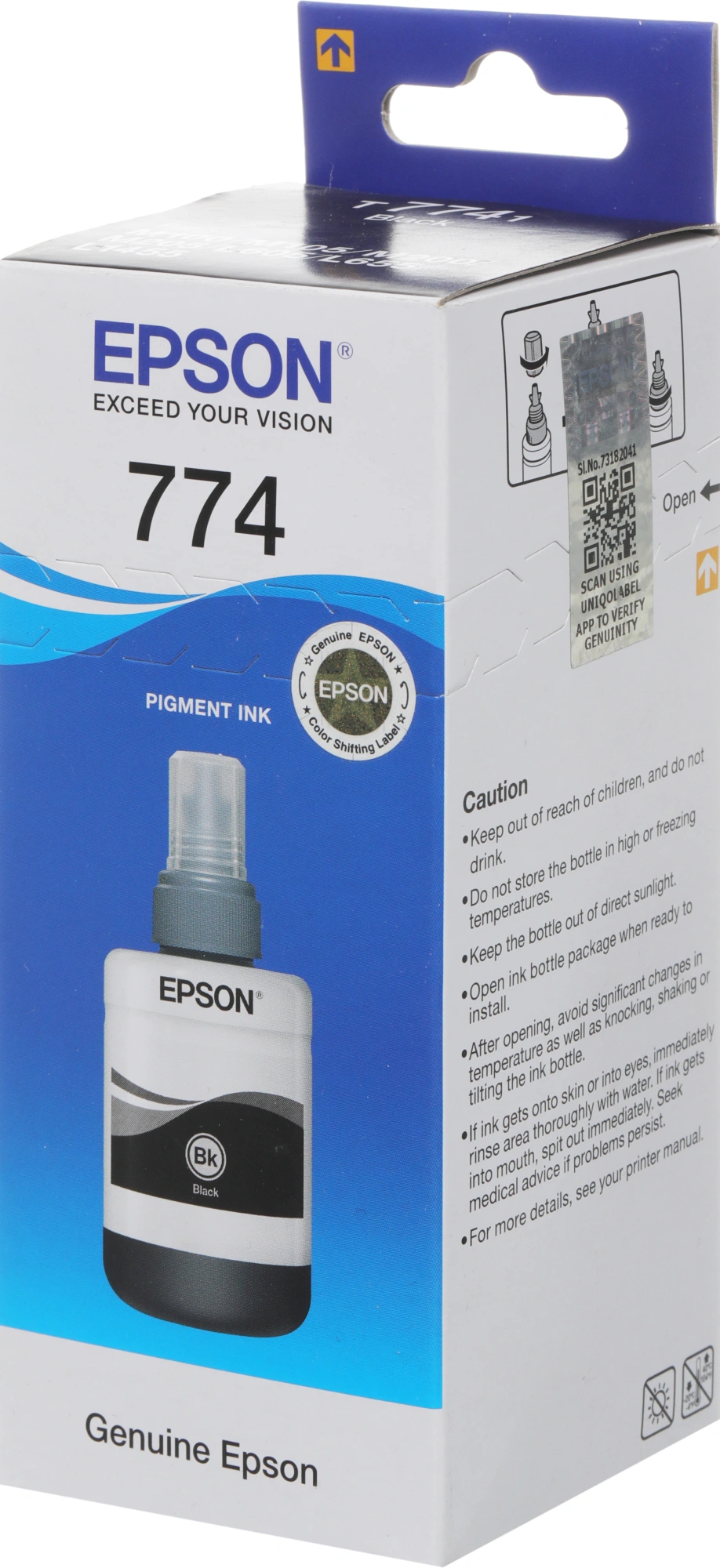 Картридж струйный Epson T7741S C13T774198 черный (6000стр.) (140мл) для Epson M100/105/200 — миниатюра 3