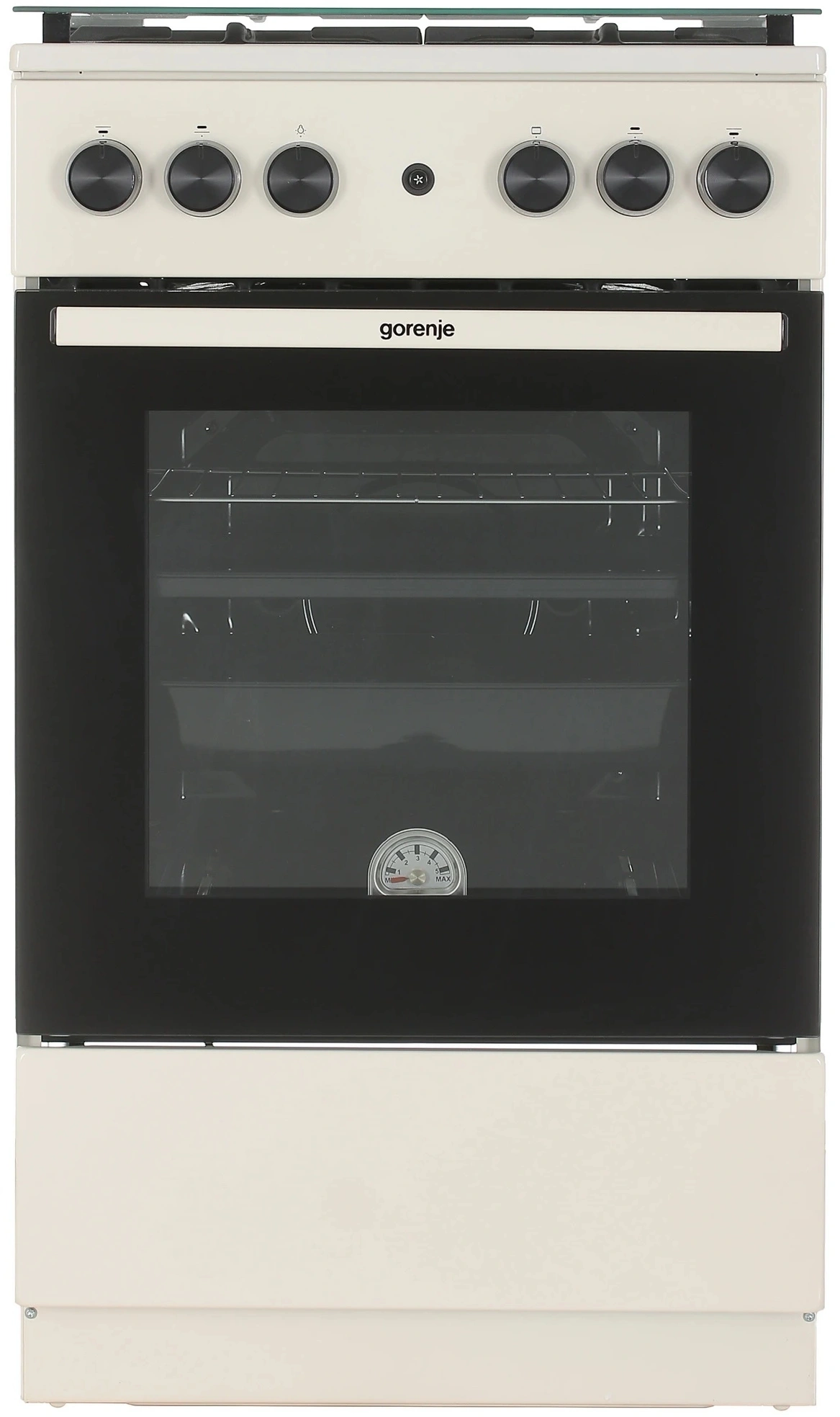 Плита Газовая Gorenje GG5A21BEF бежевый (стеклянная крышка) реш.чугун — фото 1