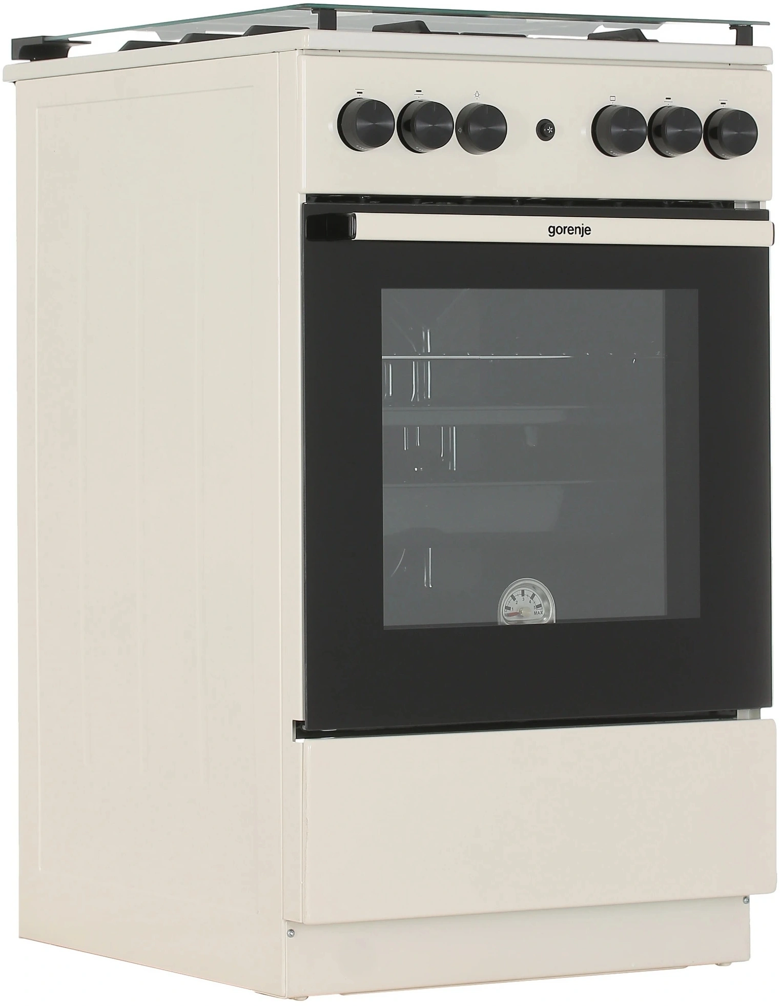 Плита Газовая Gorenje GG5A21BEF бежевый (стеклянная крышка) реш.чугун — миниатюра 2