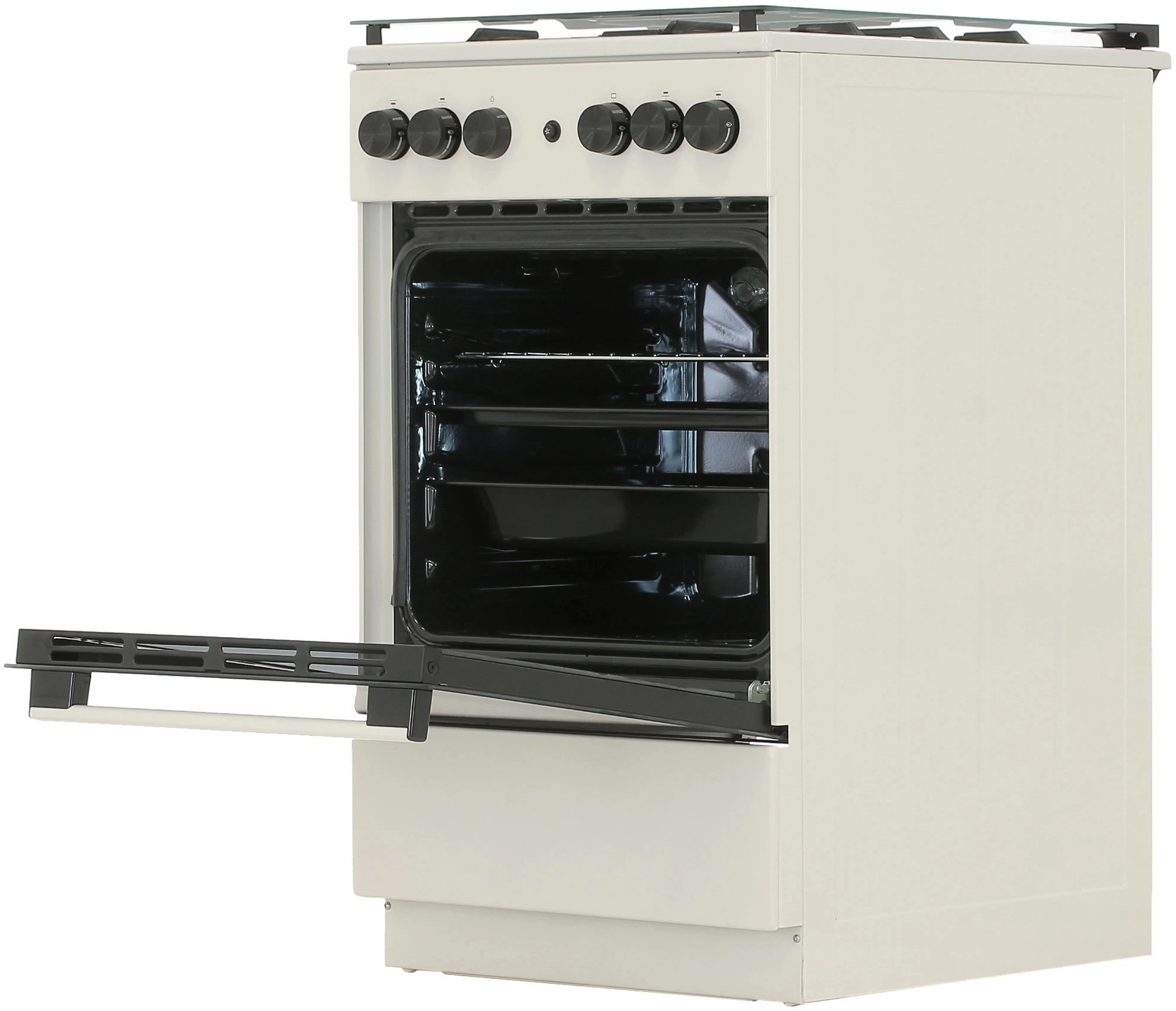 Плита Газовая Gorenje GG5A21BEF бежевый (стеклянная крышка) реш.чугун — миниатюра 5