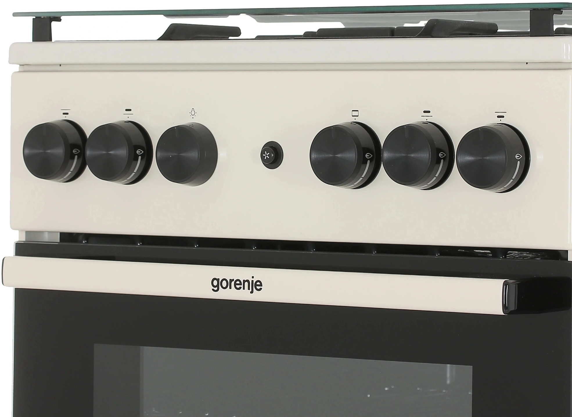 Плита Газовая Gorenje GG5A21BEF бежевый (стеклянная крышка) реш.чугун — миниатюра 4