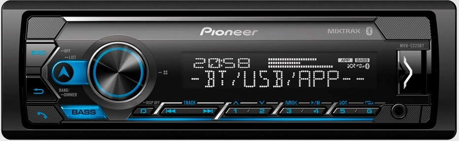 Автомагнитола Pioneer MVH-S325BT 1DIN 4x50Вт 1 ПДУ RDS — миниатюра 17