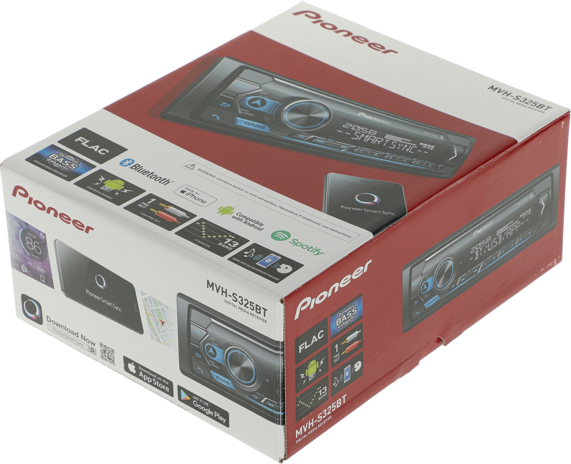 Автомагнитола Pioneer MVH-S325BT 1DIN 4x50Вт 1 ПДУ RDS — миниатюра 12