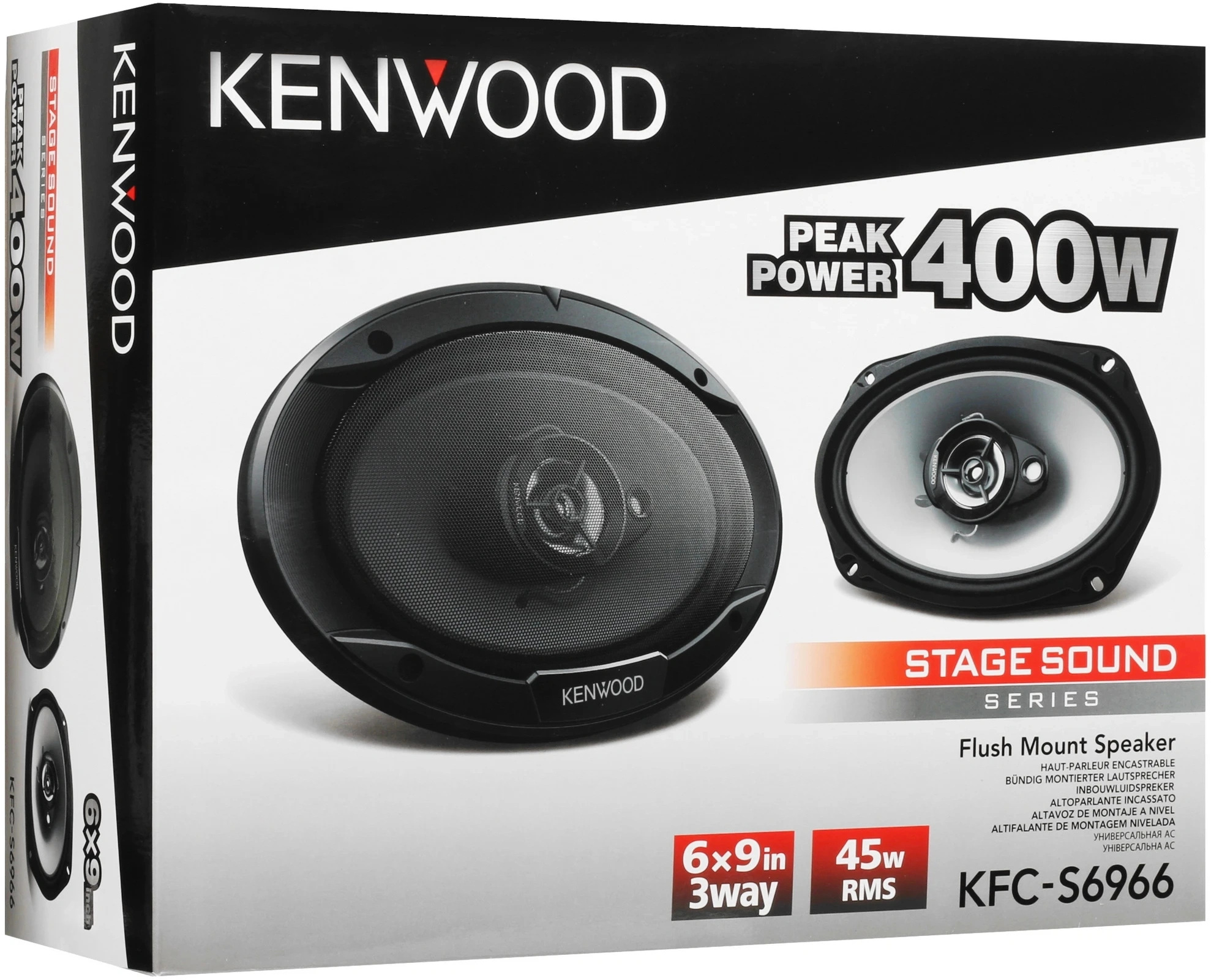 Колонки автомобильные Kenwood KFC-S6966 400Вт 91дБ 4Ом 16x23см (6x9дюйм) (ком.:2кол.) коаксиальные трехполосные — миниатюра 8