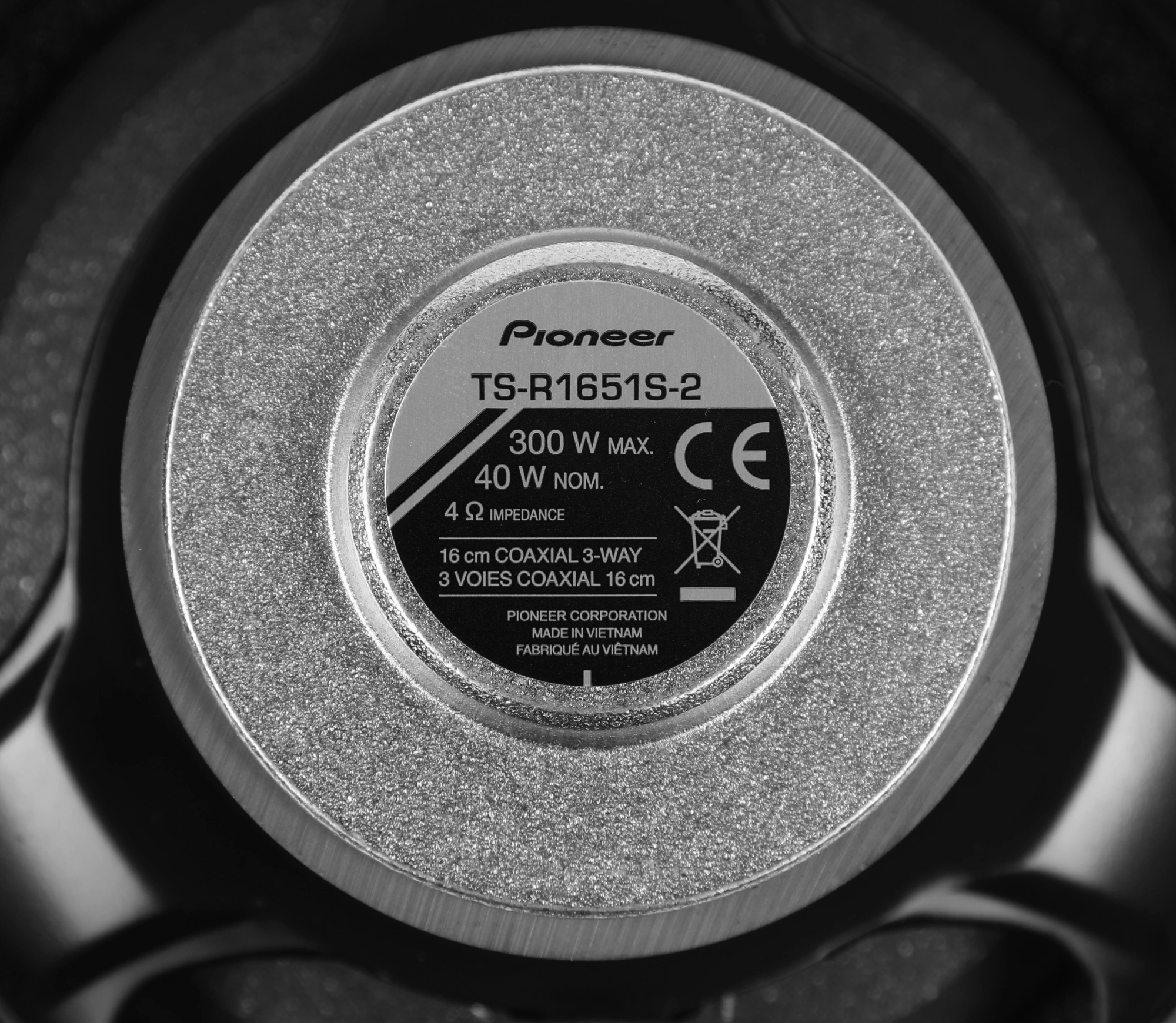 Колонки автомобильные Pioneer TS-R1651S-2 (без решетки) 300Вт 90дБ 4Ом 16.5см (6 1/2дюйм) (ком.:2кол.) коаксиальные трехполосные — миниатюра 4