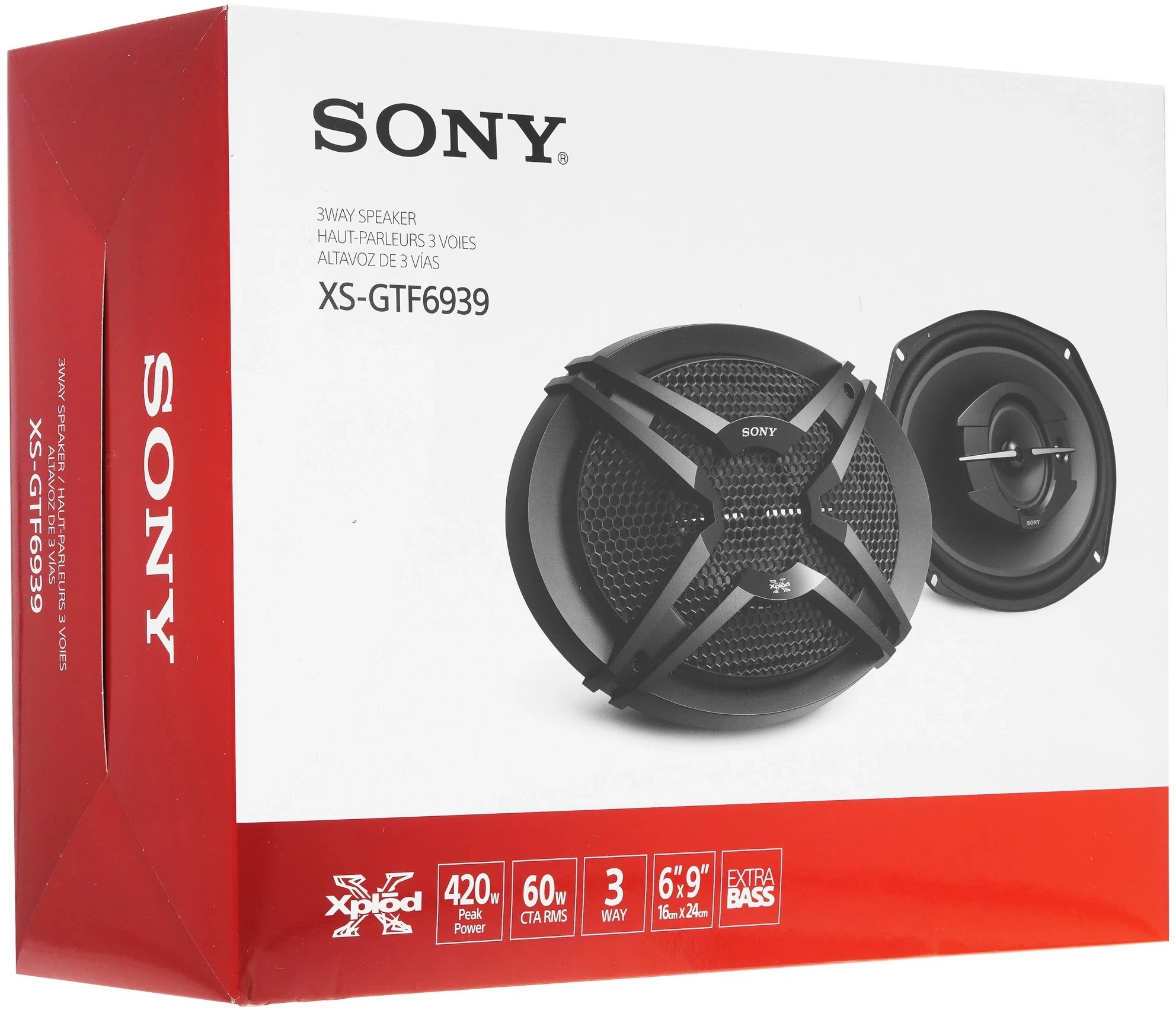 Колонки автомобильные Sony XS-GTF6939 420Вт 92дБ 16x23см (6x9дюйм) (ком.:2кол.) коаксиальные трехполосные — миниатюра 7