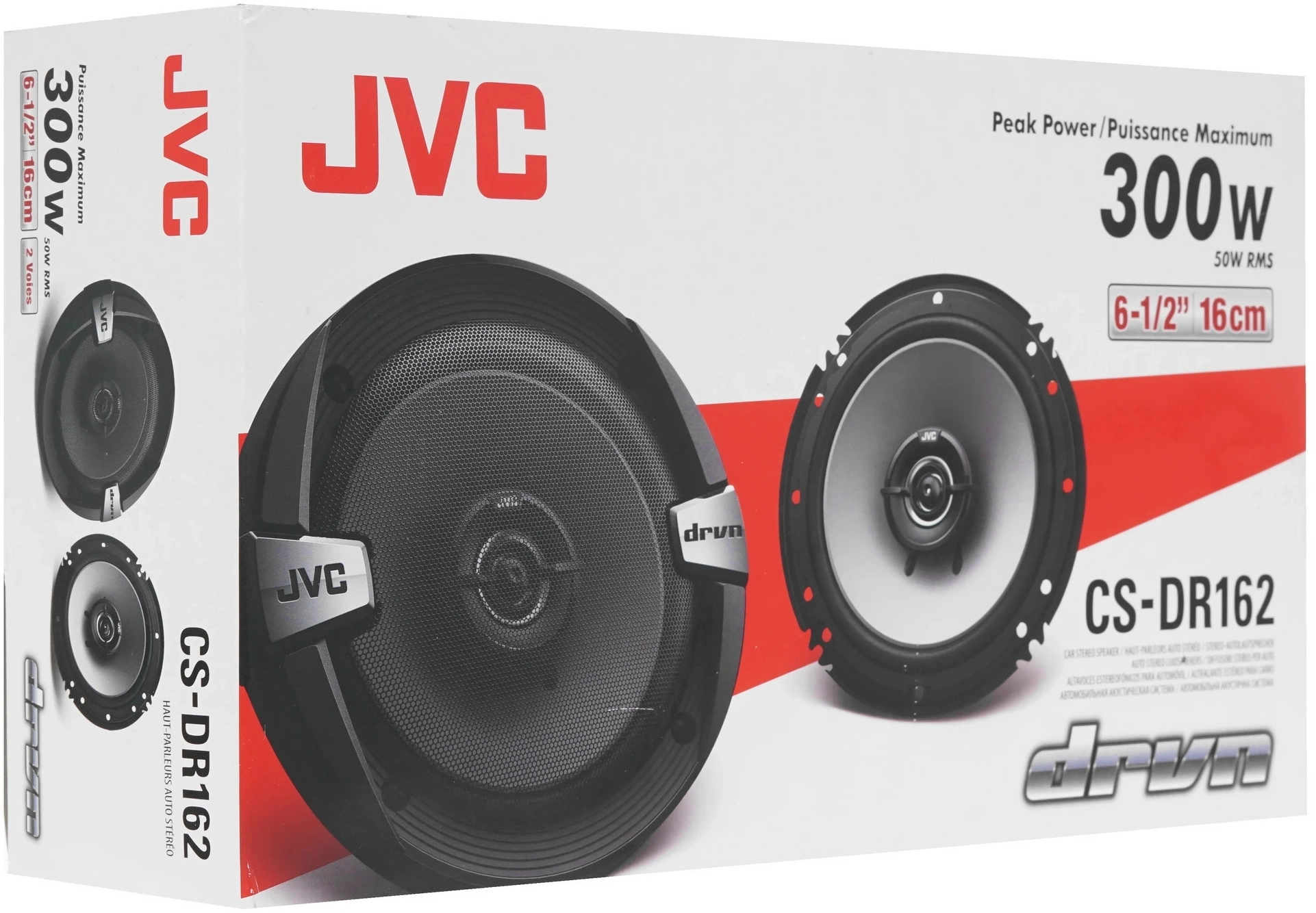 Колонки автомобильные JVC CS-DR162 300Вт 88дБ 4Ом 16см (6дюйм) (ком.:2кол.) коаксиальные двухполосные — миниатюра 7