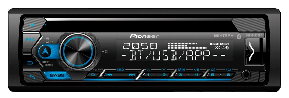 Автомагнитола Pioneer DEH-S4250BT 1DIN 4x50Вт ПДУ RDS — фото 1