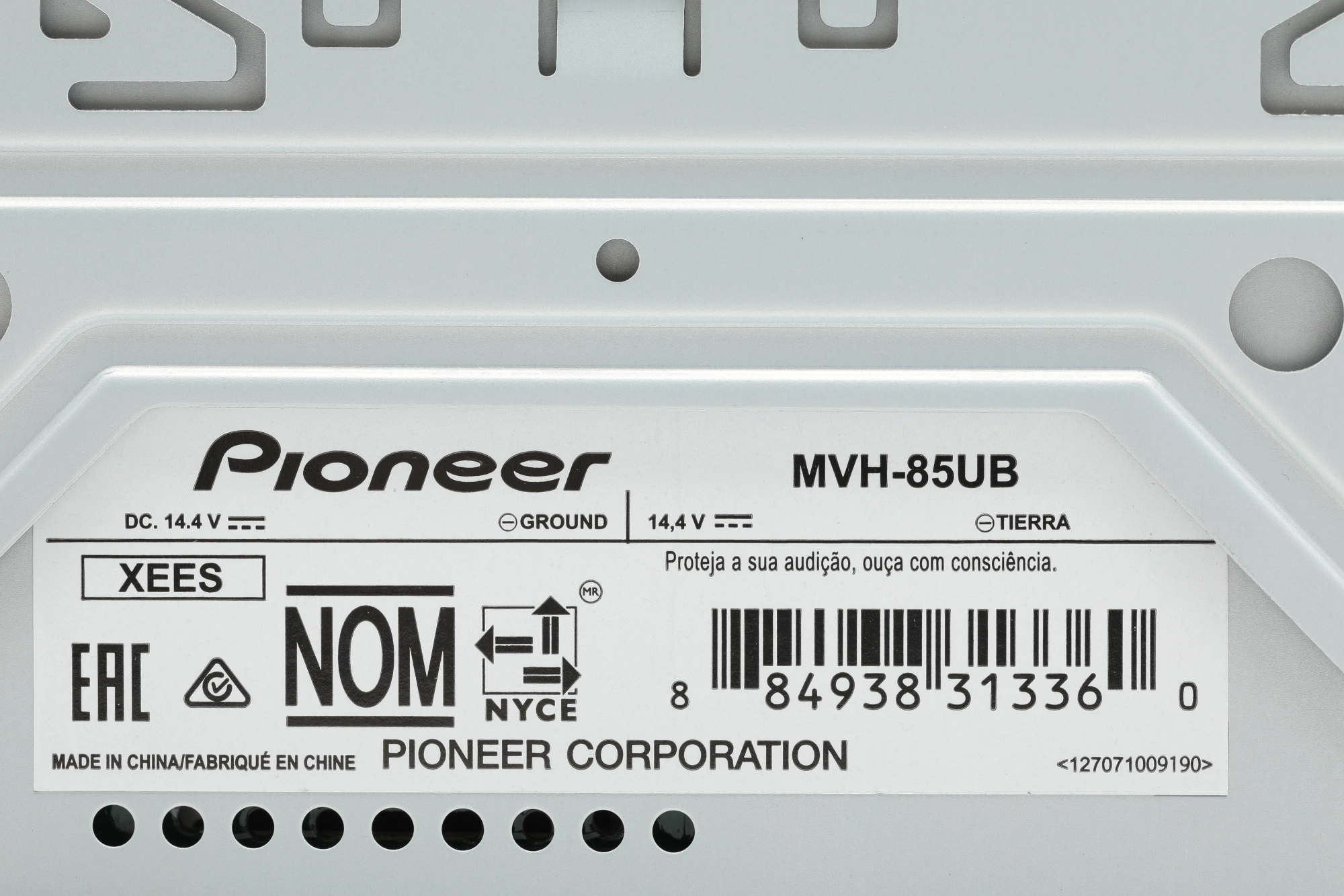Автомагнитола Pioneer MVH-85UB 1DIN 4x50Вт RDS — миниатюра 9