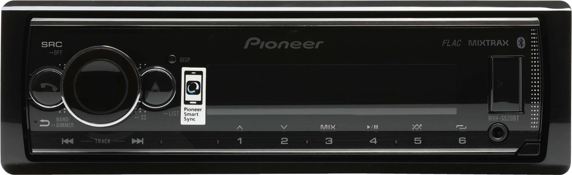 Автомагнитола Pioneer MVH-S520BT 1DIN 4x50Вт AUX DSP 3 RDS — миниатюра 4