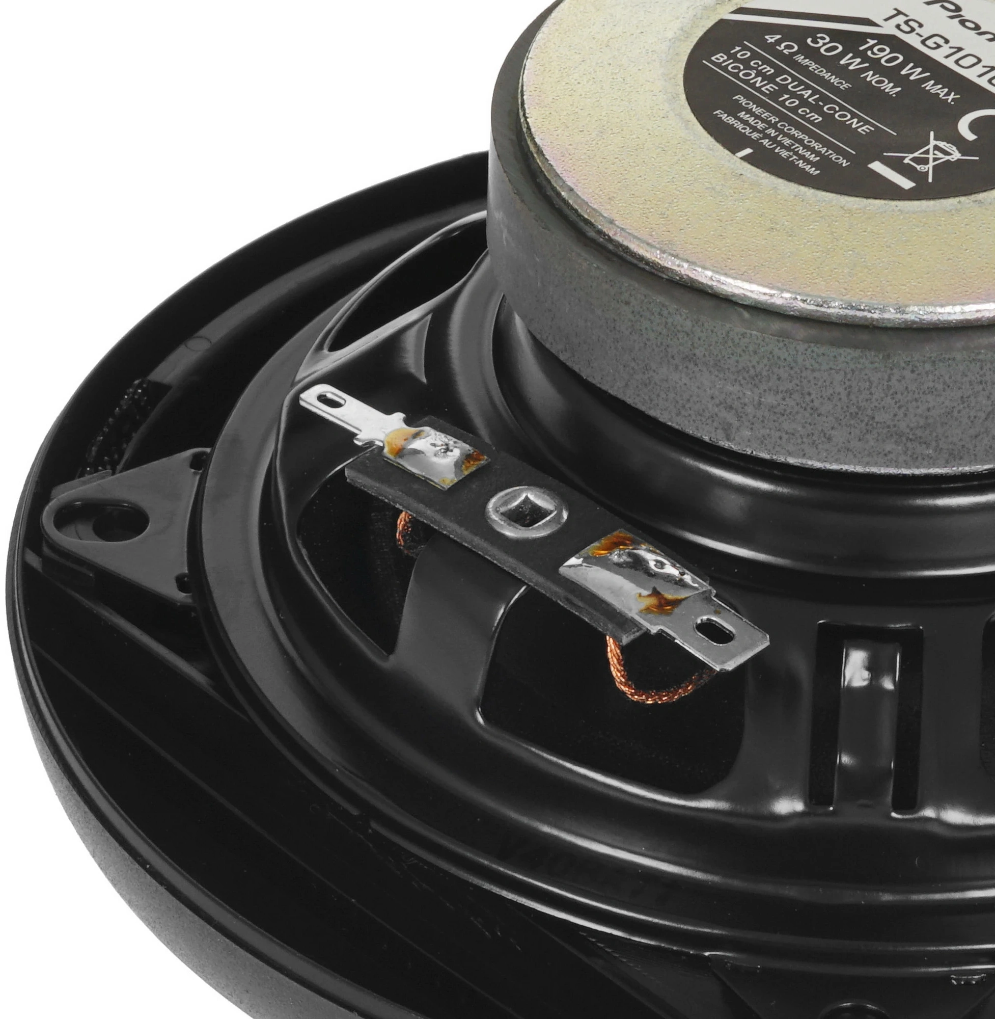 Колонки автомобильные Pioneer TS-G1010F 190Вт 89дБ 4Ом 10см (4дюйм) (ком.:2кол.) широкополосные однополосные — миниатюра 6