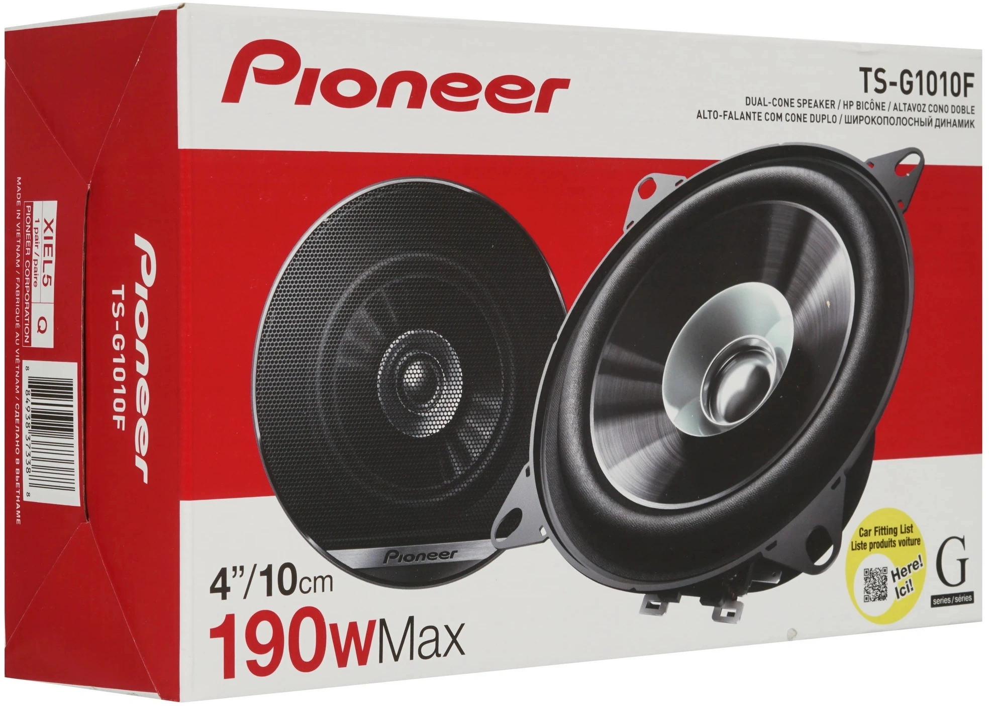 Колонки автомобильные Pioneer TS-G1010F 190Вт 89дБ 4Ом 10см (4дюйм) (ком.:2кол.) широкополосные однополосные — миниатюра 9