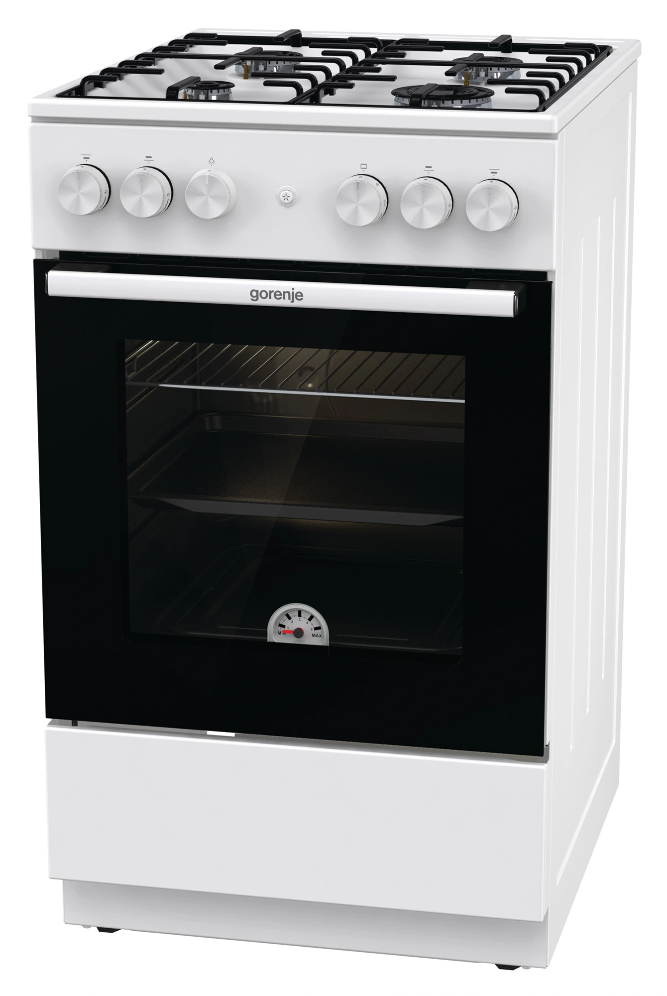 Плита Газовая Gorenje GG5A12WH белый (без крышки) реш.сталь — миниатюра 3