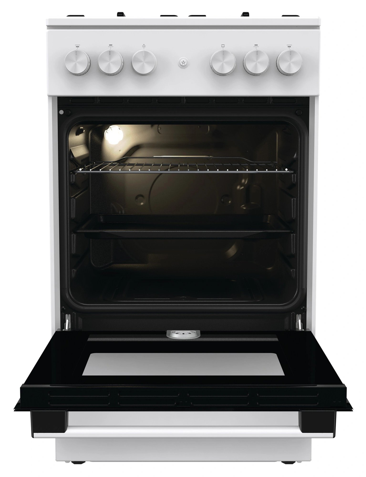 Плита Газовая Gorenje GG5A12WH белый (без крышки) реш.сталь — миниатюра 4