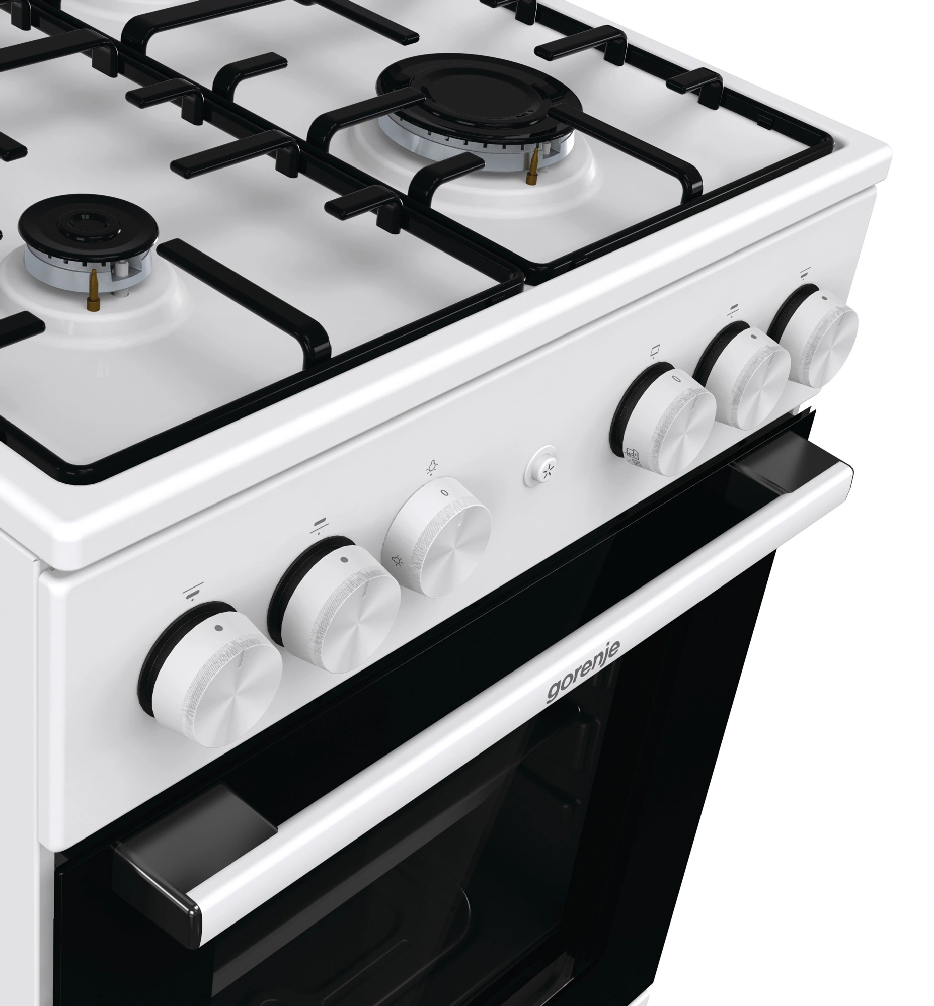 Плита Газовая Gorenje GG5A12WH белый (без крышки) реш.сталь — миниатюра 8