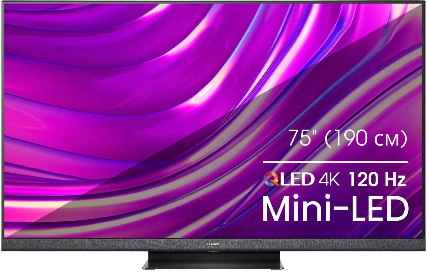 Телевизор QLED Hisense 75" 75U8HQ черный 4K Ultra HD 120Hz DVB-T DVB-T2 DVB-C DVB-S DVB-S2 USB WiFi Smart TV — миниатюра 19