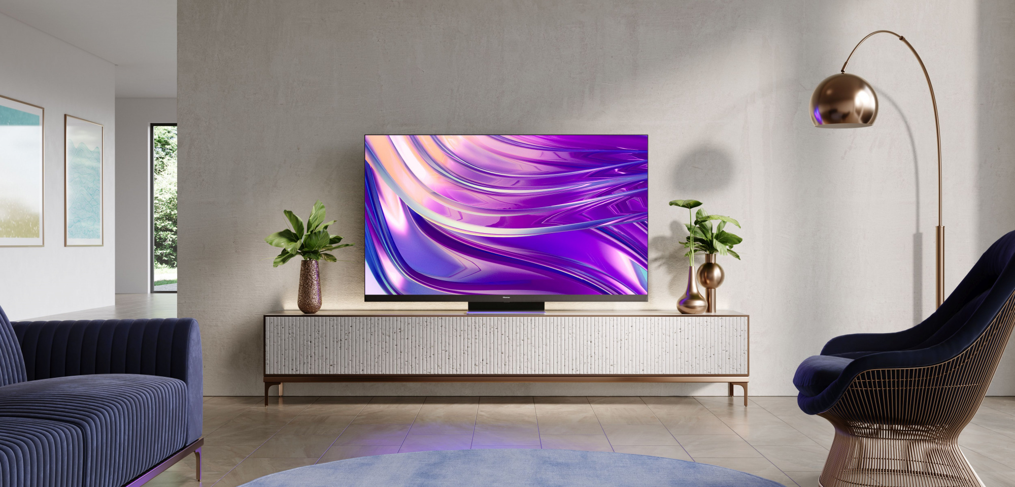 Телевизор QLED Hisense 75" 75U8HQ черный 4K Ultra HD 120Hz DVB-T DVB-T2 DVB-C DVB-S DVB-S2 USB WiFi Smart TV — миниатюра 13