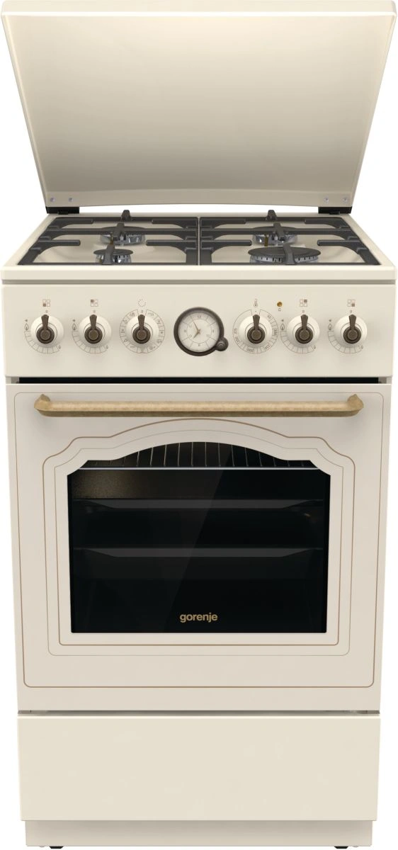 Плита Комбинированная Gorenje GKS5B70CLI бежевый (металлическая крышка) реш.чугун — фото 1