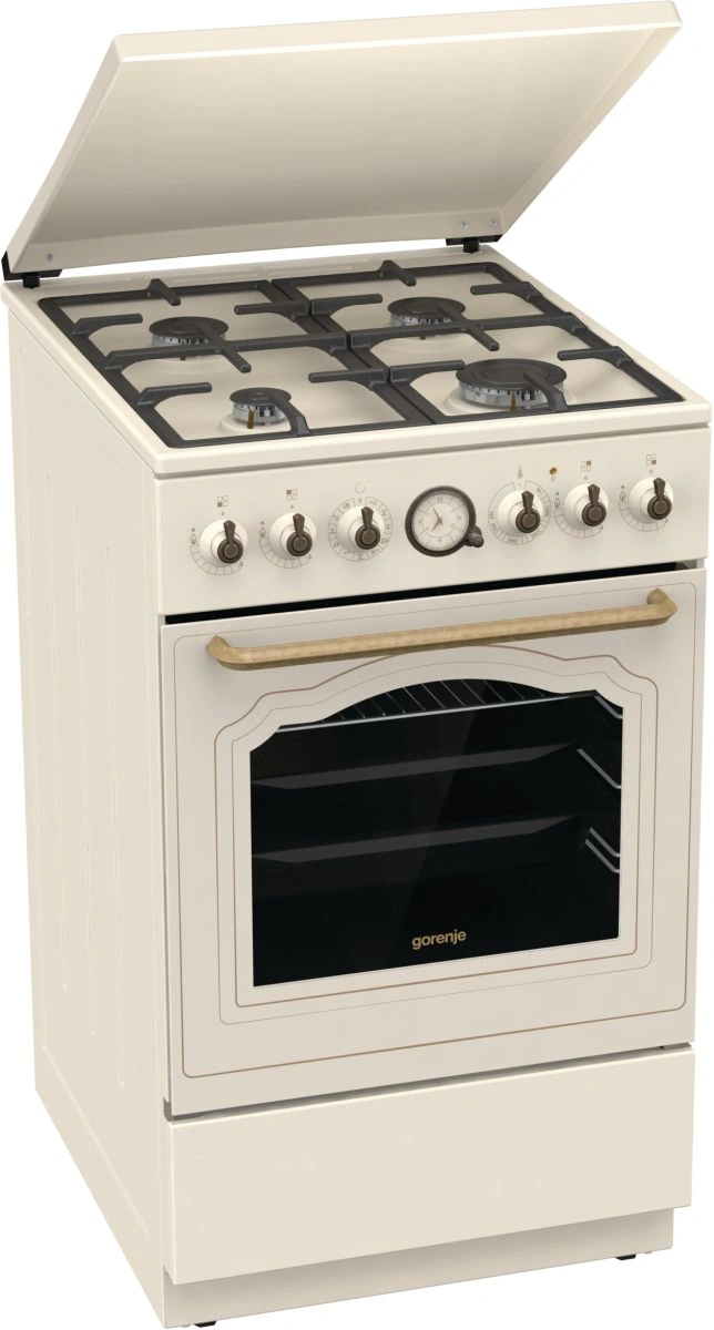 Плита Комбинированная Gorenje GKS5B70CLI бежевый (металлическая крышка) реш.чугун — миниатюра 10
