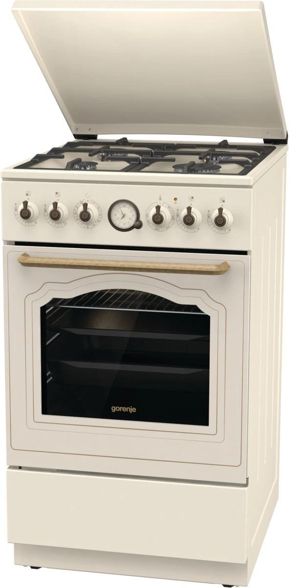 Плита Комбинированная Gorenje GKS5B70CLI бежевый (металлическая крышка) реш.чугун — миниатюра 8