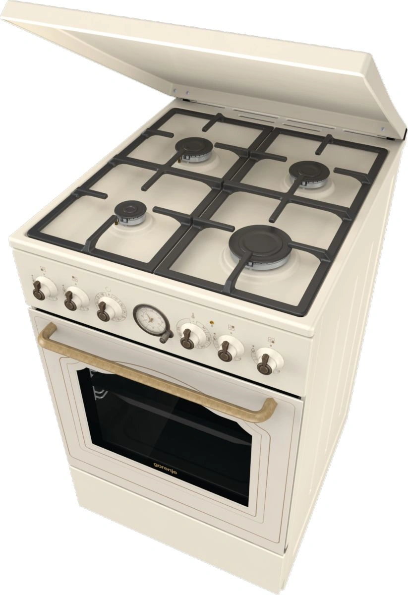 Плита Комбинированная Gorenje GKS5B70CLI бежевый (металлическая крышка) реш.чугун — миниатюра 9