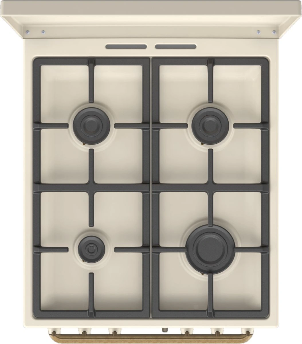 Плита Комбинированная Gorenje GKS5B70CLI бежевый (металлическая крышка) реш.чугун — миниатюра 5