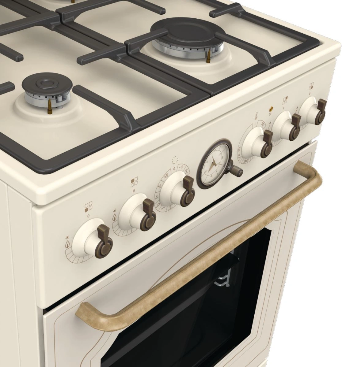 Плита Комбинированная Gorenje GKS5B70CLI бежевый (металлическая крышка) реш.чугун — миниатюра 11