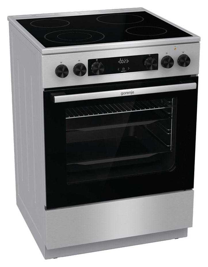 Плита Электрическая Gorenje GECS6C70XC нержавеющая сталь стеклокерамика (без крышки) — миниатюра 2
