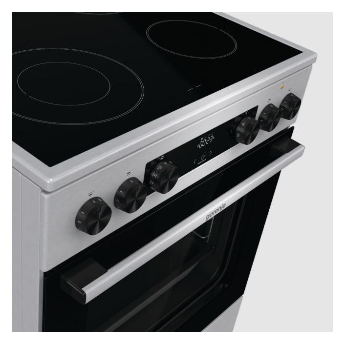 Плита Электрическая Gorenje GECS6C70XC нержавеющая сталь стеклокерамика (без крышки) — миниатюра 3