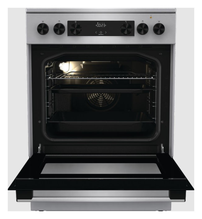 Плита Электрическая Gorenje GECS6C70XC нержавеющая сталь стеклокерамика (без крышки) — миниатюра 4