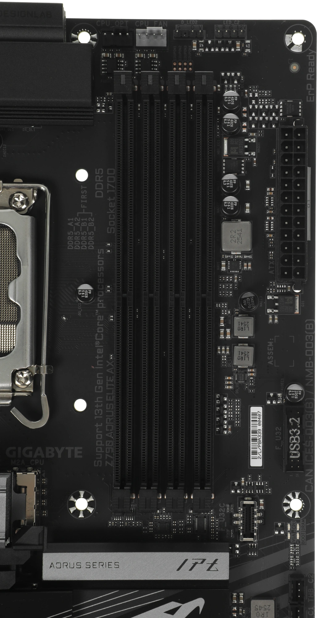 Материнская плата Gigabyte Z790 AORUS ELITE AX Soc-1700 Intel Z790 4xDDR5 ATX AC`97 8ch(7.1) 2.5Gg RAID+HDMI+DP — миниатюра 6